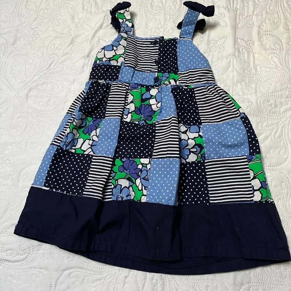 Gymboree Spring Prep Patchwork Dress Size 12-18 months